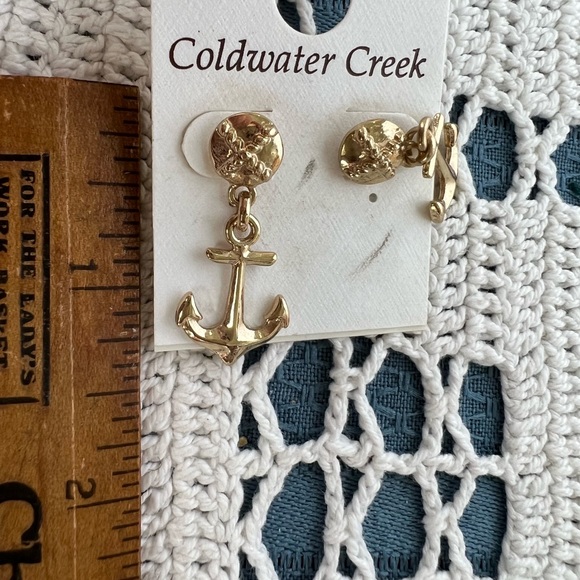 Coldwater Creek 🆕/Vintage Anchor Seaside Drop earrings - Picture 3 of 4